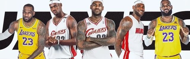 美媒晒詹姆斯出任各位置时的场均数据：真是全能到离谱